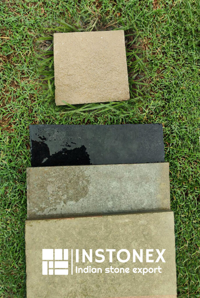 Black Blue Gray Yellow Limestone slabs